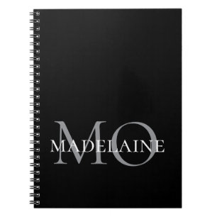  Monogram Black White Personal  Notebook