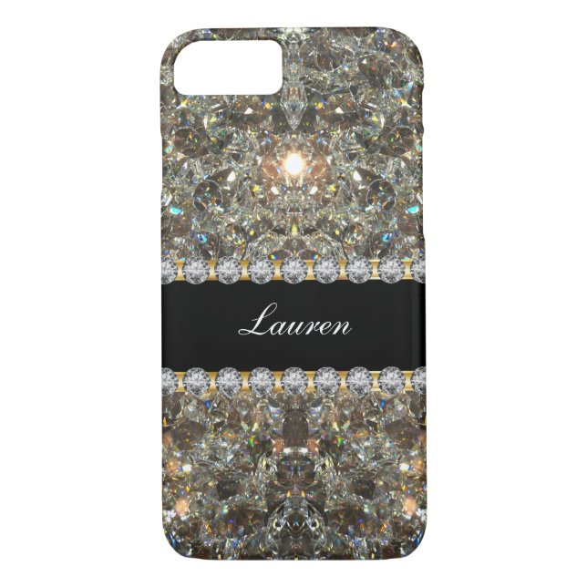 Monogram Bling Style Case-Mate iPhone Case (Back)