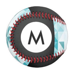 Monogram Blue Abstract Geometrical Background Baseball