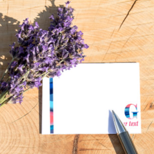 Monogram blue coral letter G notes