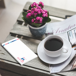 Monogram blue coral letter K notes