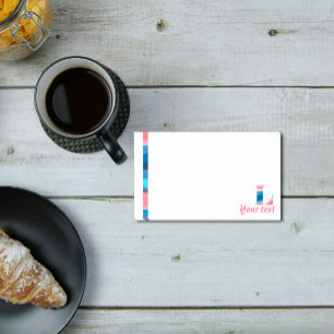 Monogram blue coral letter L notes