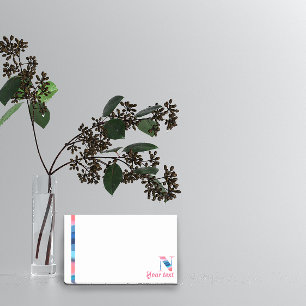 Monogram blue coral letter N notes