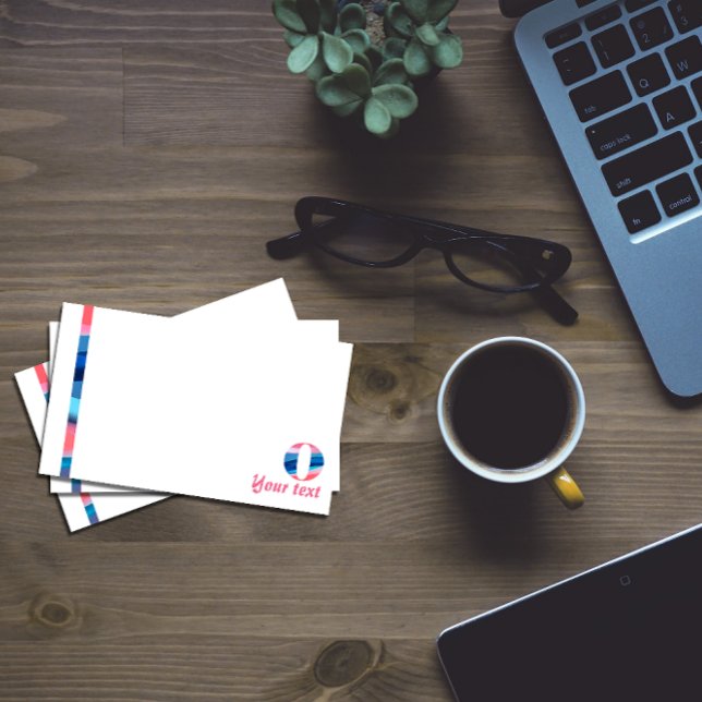 Monogram blue coral letter O notes (Creator Uploaded)