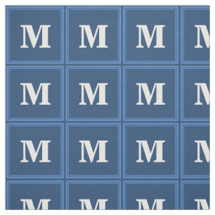 Monogram blue fabric