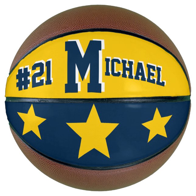 Monogram Blue & Gold Basketball (Front)