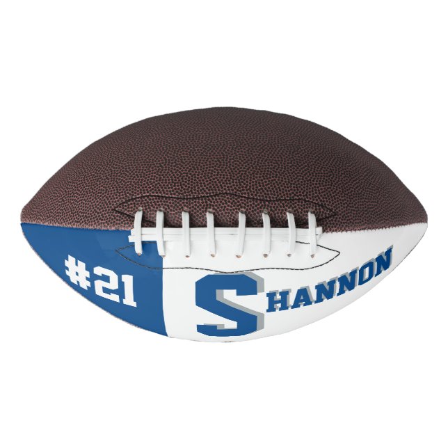 Monogram Blue & Grey American Football (Front)