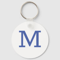 Monogram Blue Modern Add Your Name Initial