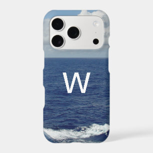 Monogram Blue Ocean Fluffy Clouds