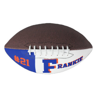 Monogram Blue & Orange American Football