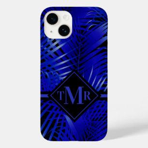 Monogram Blue Palm Case-Mate iPhone 14 Case