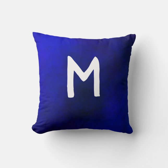 Monogram Blue Plasma Cushion (Front)