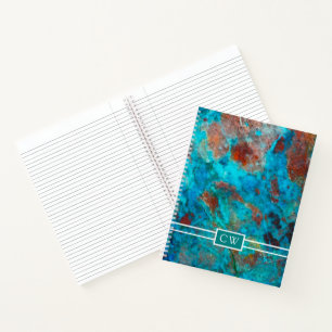 Monogram Blue Shattuckite Notebook