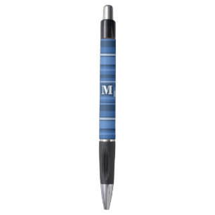 Monogram blue stripes