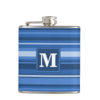 Monogram blue stripes