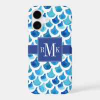 Monogram | Blue Watercolor Scale