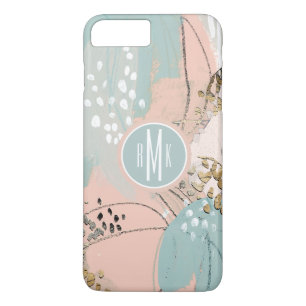 Monogram   Blush & Gold I iPhone 8 Plus/7 Plus Case