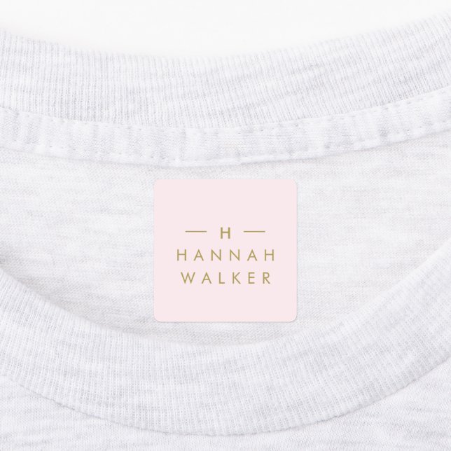 Monogram Blush Pink | Elegant Chic Gold Clothing (Affixed)