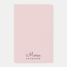 Monogram Blush Pink Minimalist Feminine