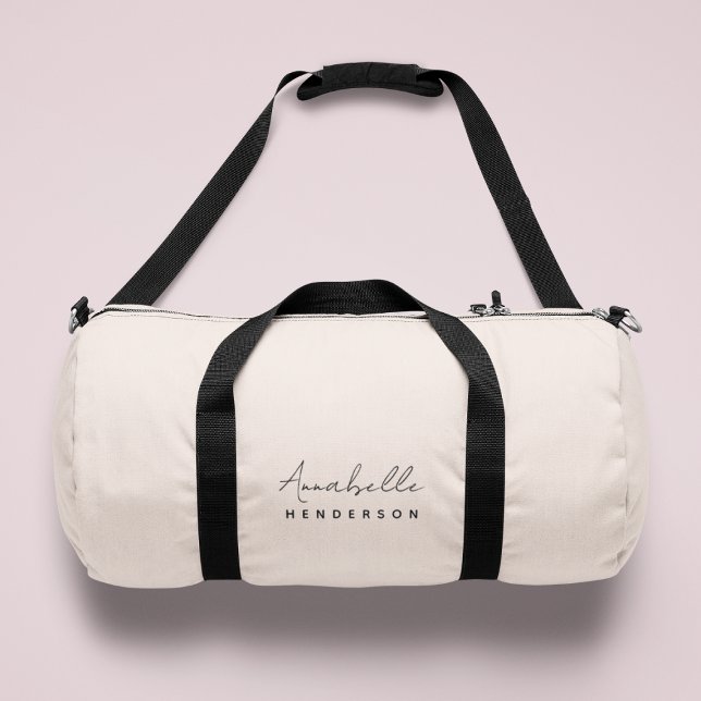Monogram Blush Pink | Modern Minimalist Feminine Duffle Bag (Creator Uploaded)