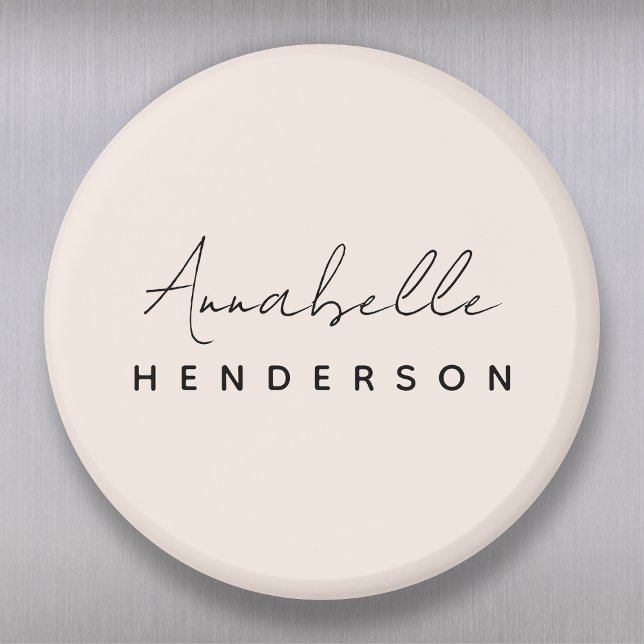 Monogram Blush Pink | Modern Minimalist Feminine Magnet (Creator Uploaded)