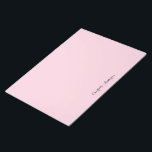 Monogram Blush Pink | Modern Minimalist Feminine Notepad<br><div class="desc">A simple stylish custom monogram design with a modern minimalist handwritten script typography in black on an elegant blush pink background. The monogram name can easily be personalised. The perfectly personal gift or accessory for any occasion!</div>