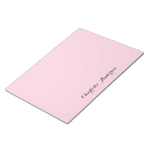 Monogram Blush Pink Modern Minimalist Feminine Notepad