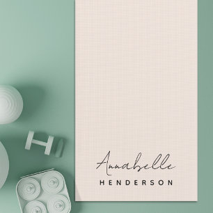 Monogram Blush Pink   Modern Minimalist Feminine Yoga Mat