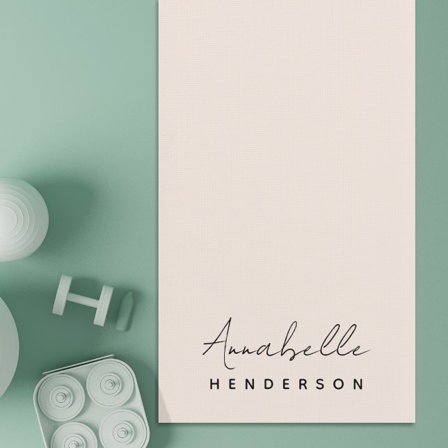 Monogram Blush Pink | Modern Minimalist Feminine Yoga Mat (Creator Uploaded)