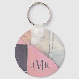 Monogram   Blushing Bride Key Ring