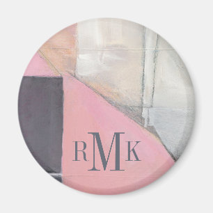 Monogram   Blushing Bride Magnet