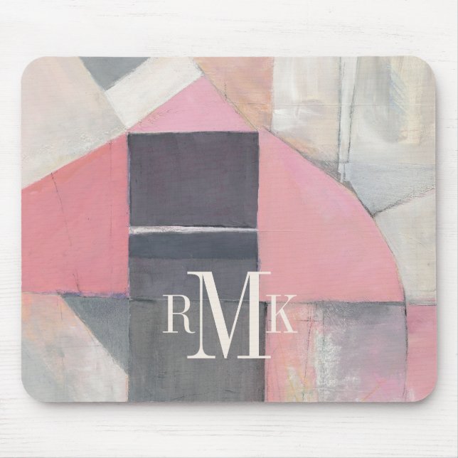 Monogram | Blushing Bride Mouse Mat (Front)