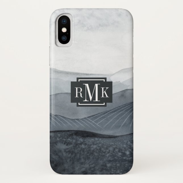 Monogram | Blustering Grey Valley Case-Mate iPhone Case (Back)