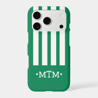 Monogram Bold Modern Stripe Green