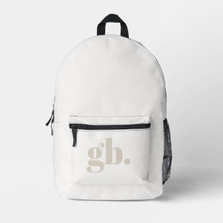 Monogram Bold Vintage Ivory Printed Backpack