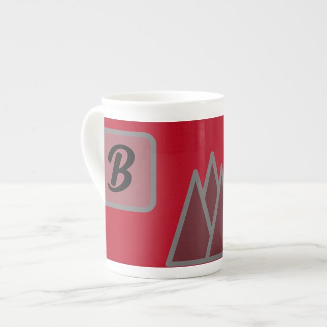 Monogram  bone china mug (Front Left)