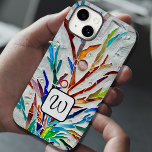 Monogram Botanical  Case-Mate iPhone Case<br><div class="desc">This colourful phone case is decorated with a unique abstract botanical mosaic and an elegant monogram.
Easily customisable.
Makes a unique gift.
Original Mosaic © Michele Davies.</div>
