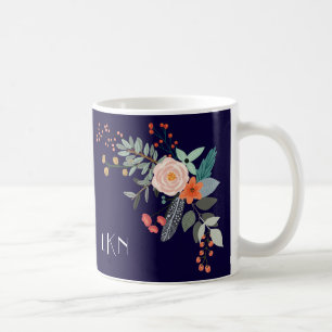 Monogram Botanical Coffee Mug