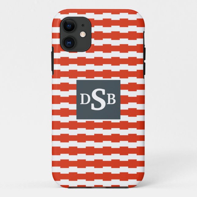 Monogram Boxstripe Pattern Case-Mate iPhone Case (Back)