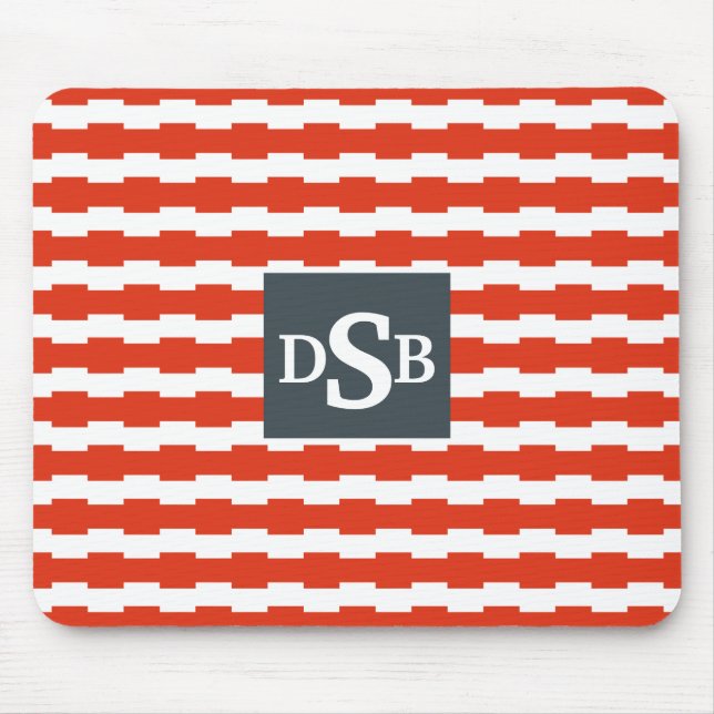 Monogram Boxstripe Pattern Mouse Mat (Front)