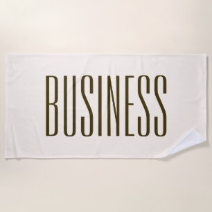 Monogram, Brand or Business Name   Off-white Brown Beach Towel