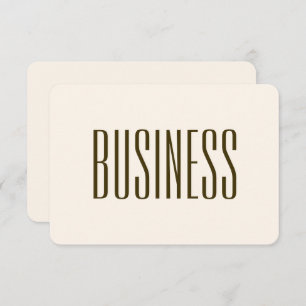 Monogram, Brand or Business Name   Off-white Brown Card