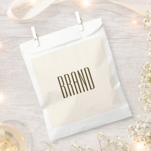Monogram, Brand or Business Name   Off-white Brown Favour Bags