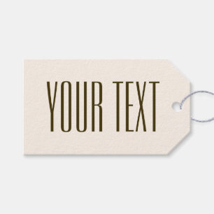 Monogram, Brand or Business Name   Off-white Brown Gift Tags
