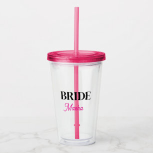 Monogram Bride Name Simple Personalised tumbler