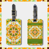 Monogram Bright Orange Green Magic Star Girl’s