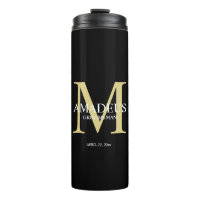 Monogram Bright Yellow Named thermal tumbler