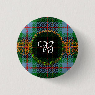 Monogram Brodie Hunting Tartan 3 Cm Round Badge