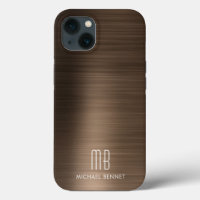 Monogram Bronze Brown Brushed Metal