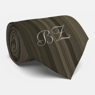 Monogram Brown Hues Pinstripe Tie
